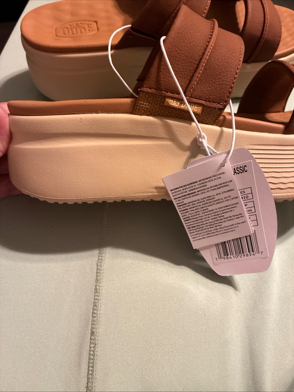 Hey dude ladies Austin slide classic cognac size 10 - Picture 8 of 8